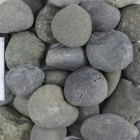 Mexican Beach Pebble - Black 3-5" (Non-Polished)