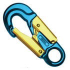 USR-50-AB - Forged Aluminum Snap Hook w/ Fixed Eye 6000lb - Blue-Blue